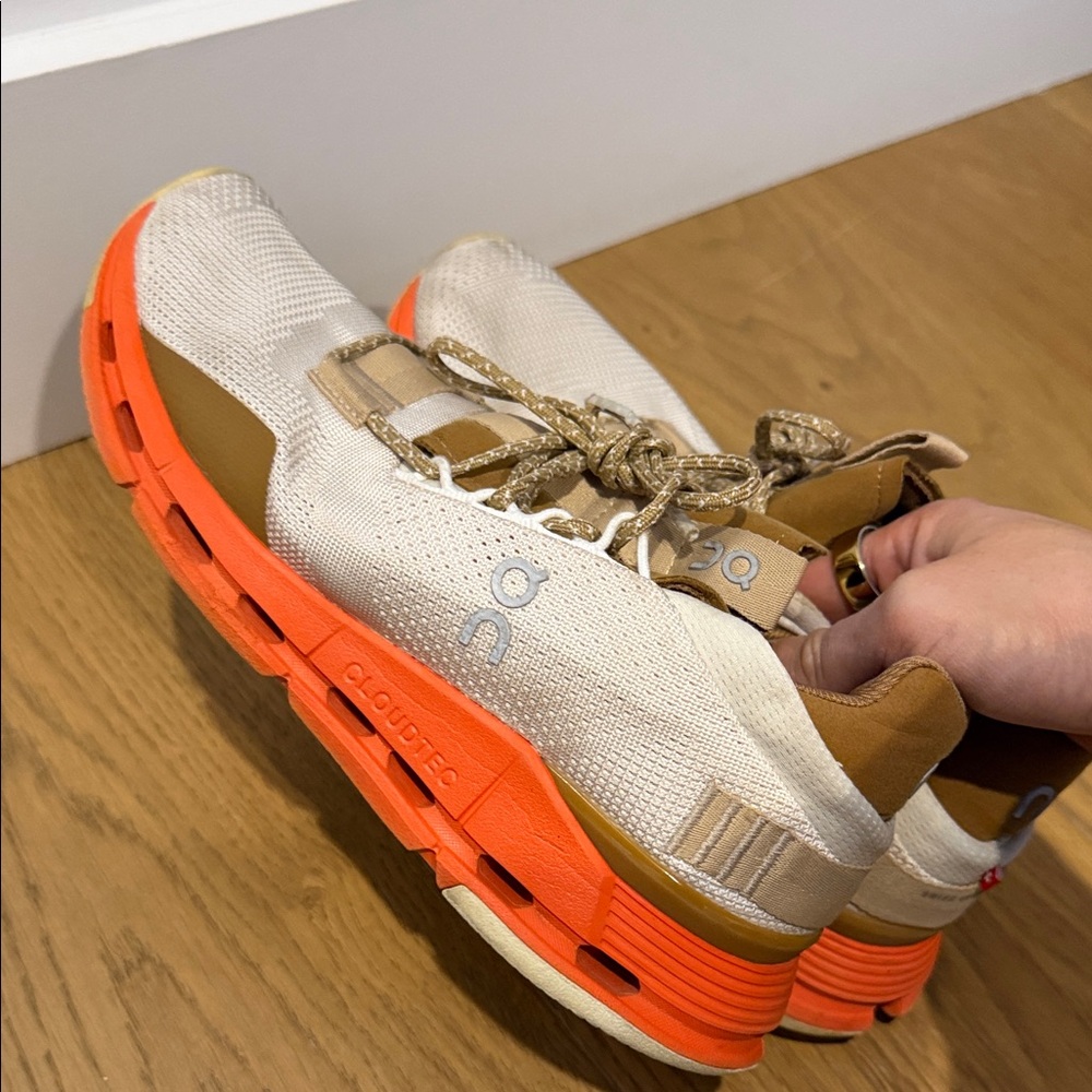 On CloudTec Sneakers in Cream and Orange